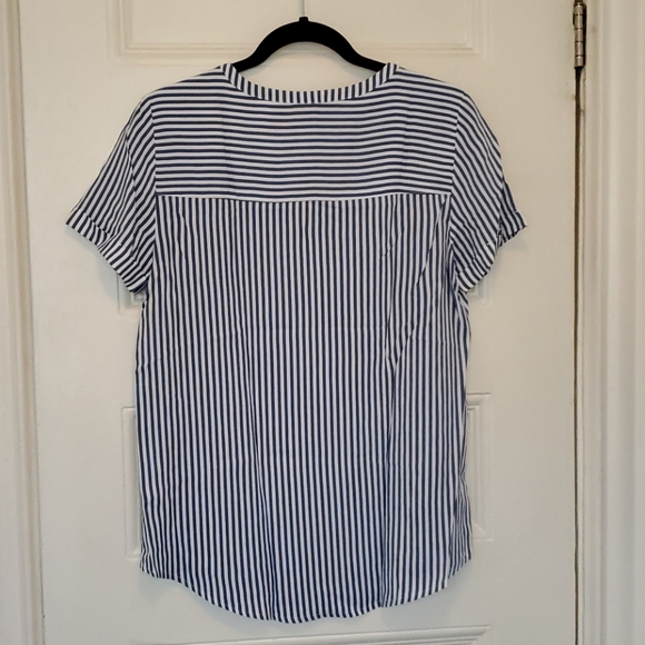 Blue White Stripe Top - Picture 3 of 4